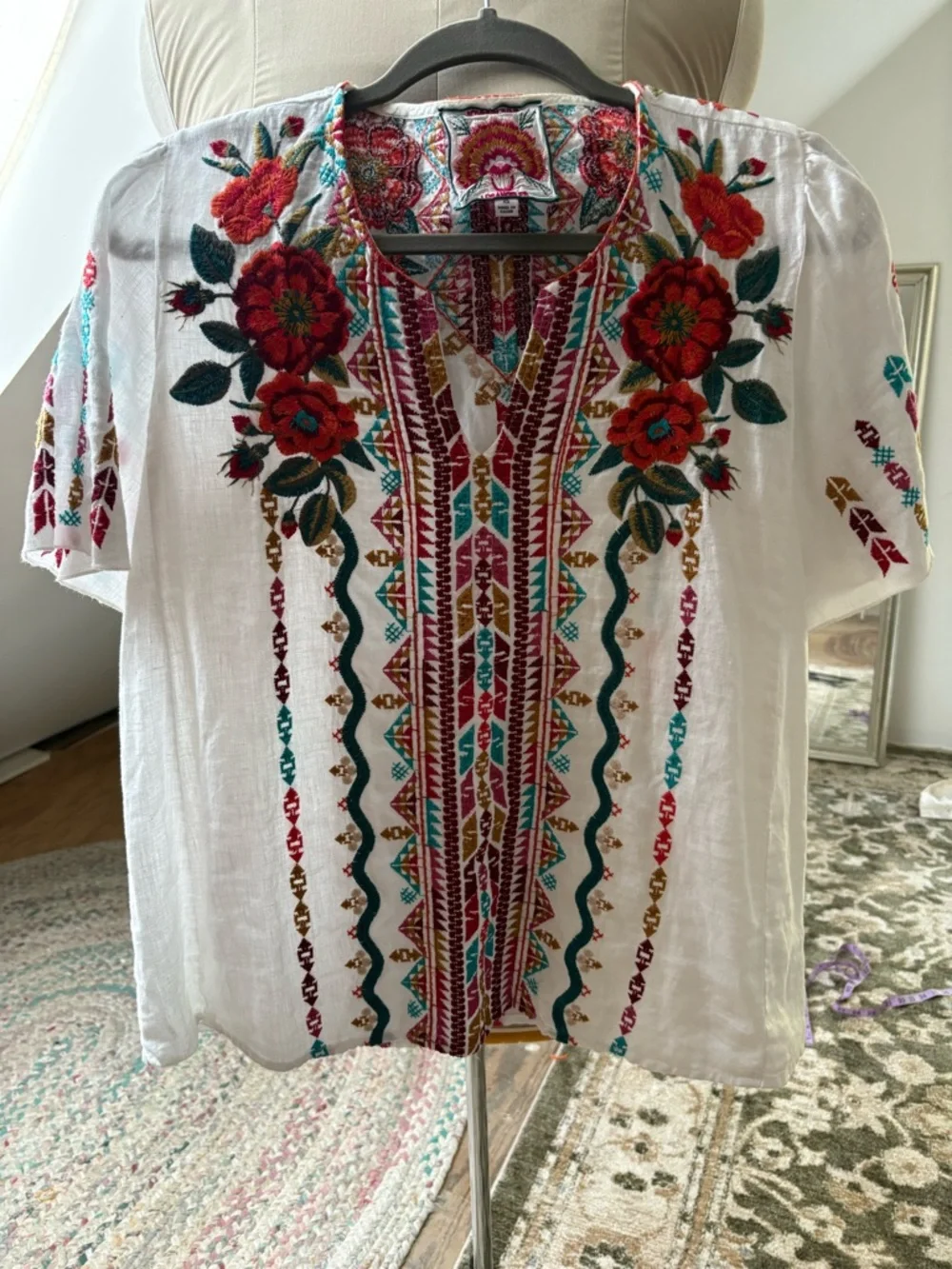 Johnny Was 100% linen NWOT Ornella blouse XS-M - Picture 2 of 8